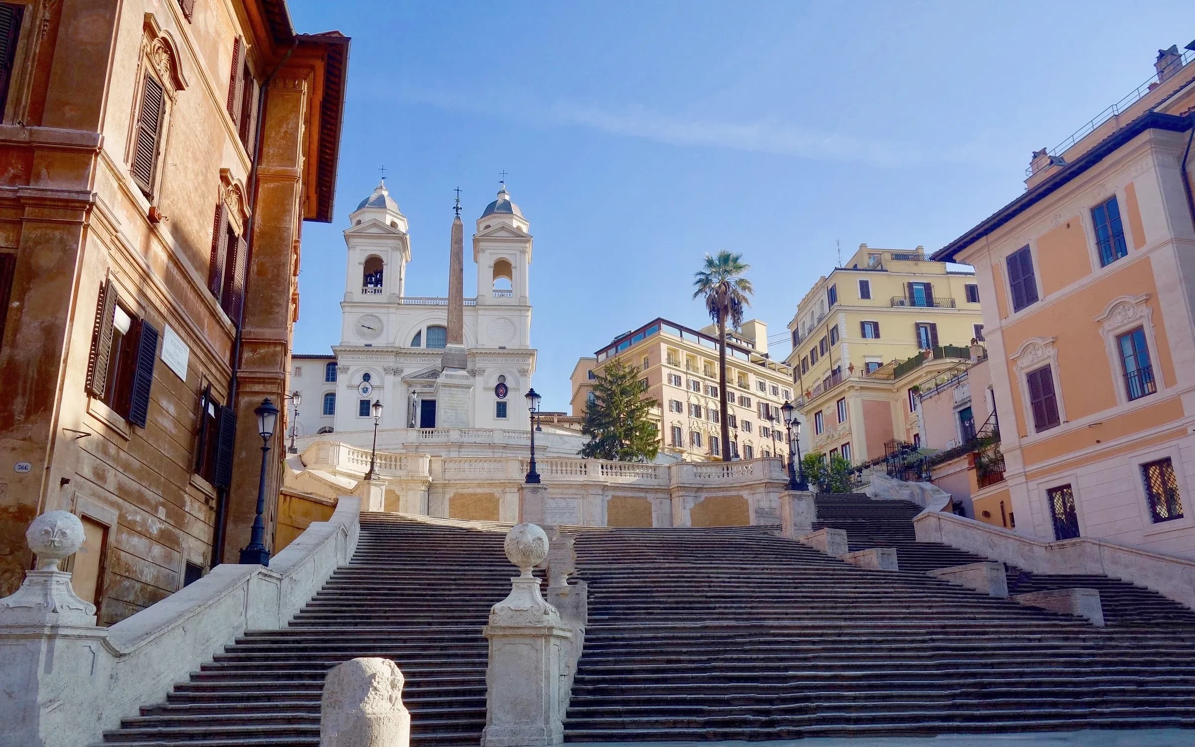 The buildings of Piazza di Spagna in Rome